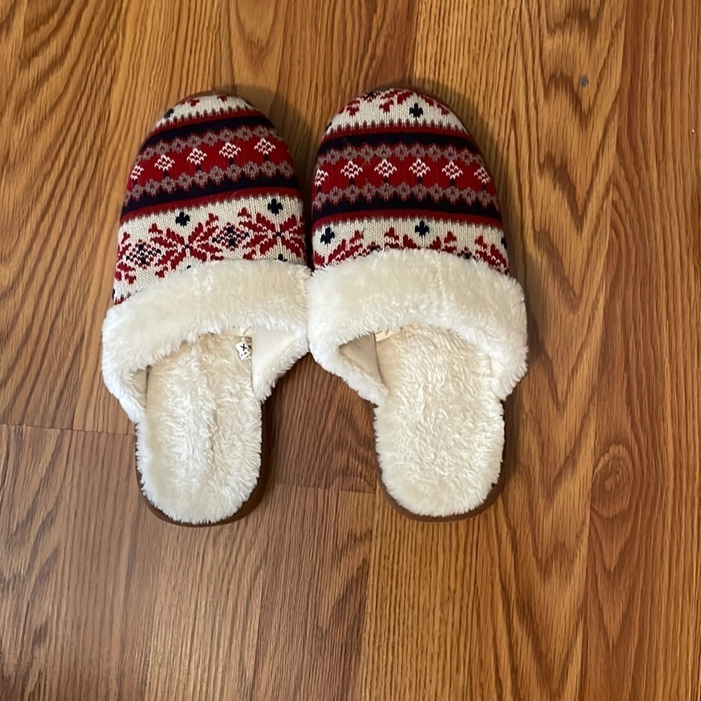 Soxtab Slip On Furry Cozy Sherpa Slide Sandals/Slippers Size 10